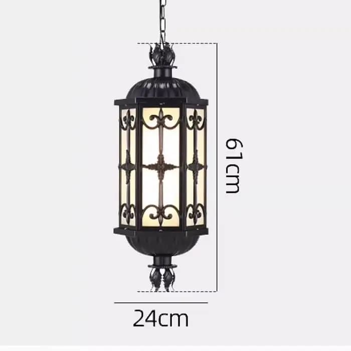 Lampe suspendue d'extérieur étanche de Style européen, pour parc, cour, couloir, jardin, Villa, entrée, balcon, éclairage