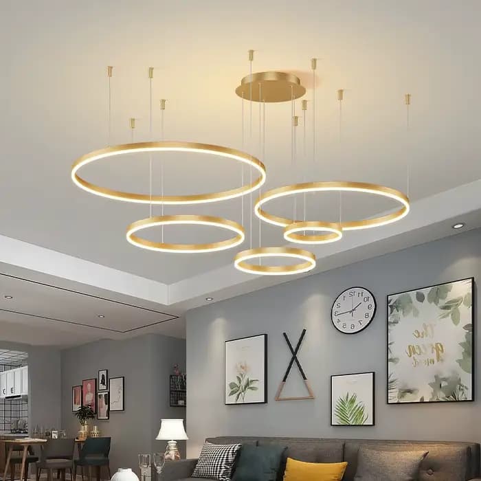 Plafond moderne à LEDs lustre anneau circulaire élégant pour salon chambre salle à manger éclairage intérieur-decoration