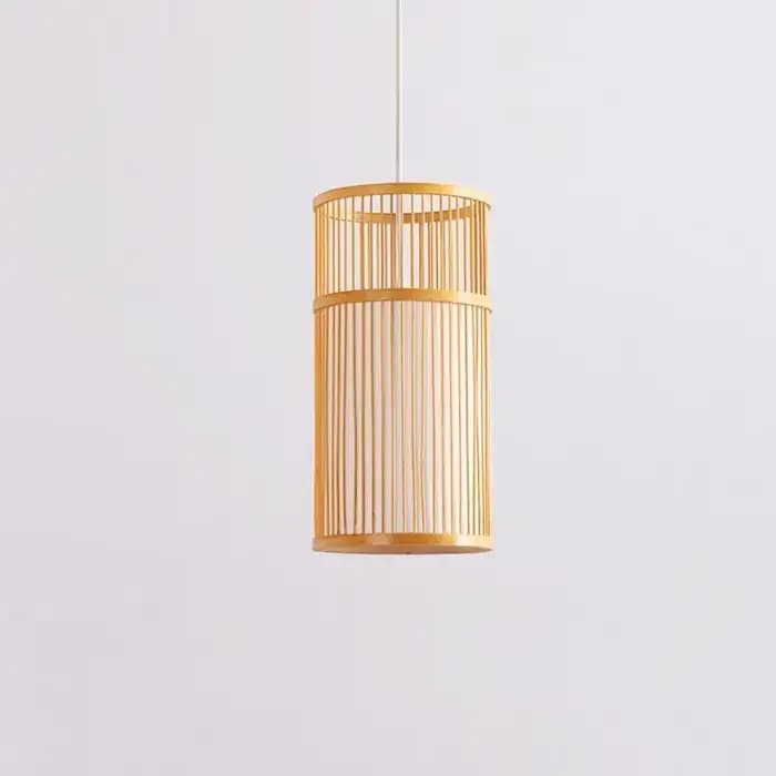 Lampe Suspendue en Bambou Faite à la Main, Nouveau Style Chinois, Luminaire Décoratif d'Nik, Idéal pour un Loft, un Salon ou une Salle à Manger