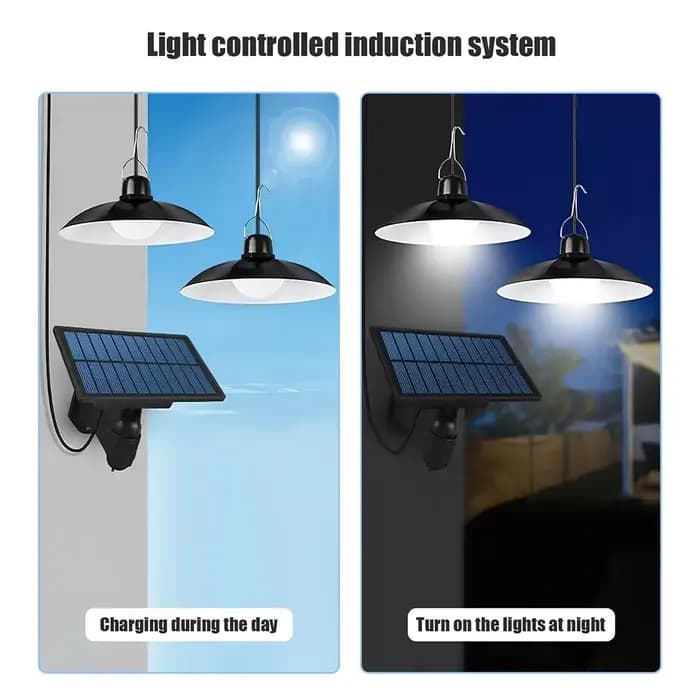 Lampes suspendues solaires de jardin, lustre Super lumineux, lampe solaire étanche IP65 avec télécommande, lumières solaires d'extérieur