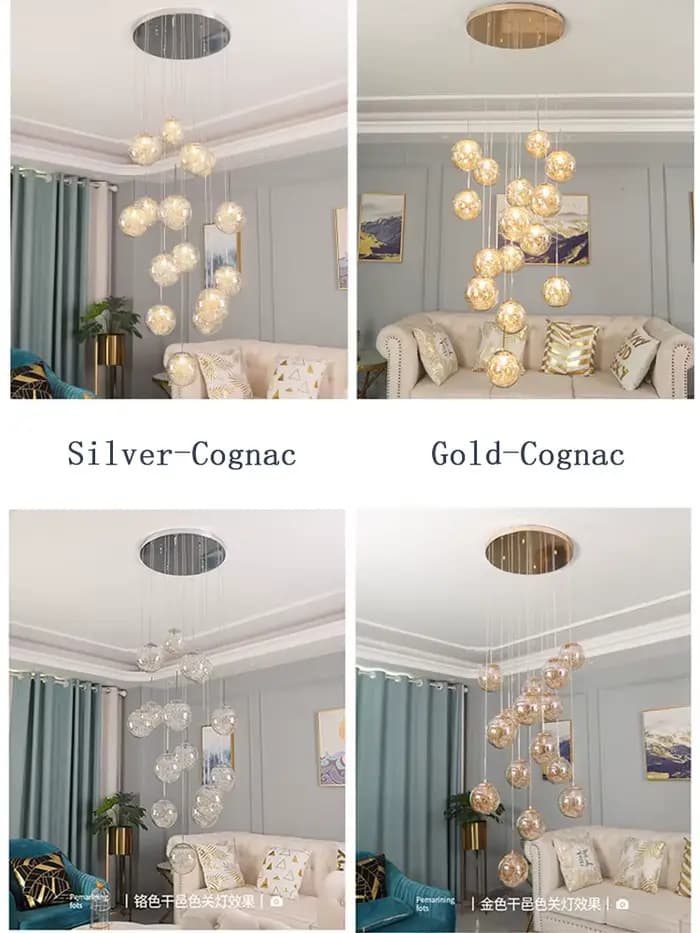 Lustre moderne loft en métal plaqué pour salon chambre hôtel élégance éclairage led chambre principale occasion spéciale