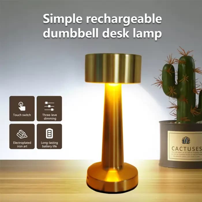 Lampe de Table Led Rechargeable rétro veilleuse bureau Bar café salle à manger décor à la maison sans fil 3 couleurs interrupteur tactile à intensité variable