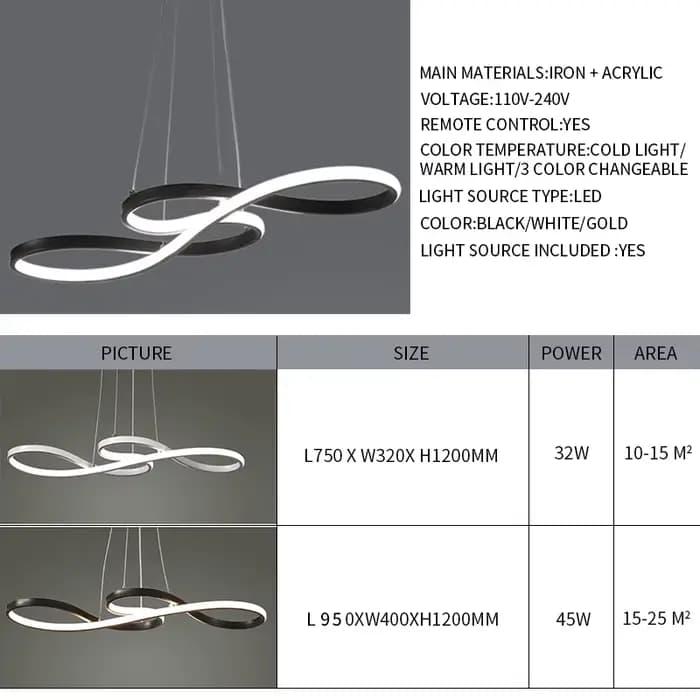 Lampe Led suspendue en forme d'îlot de cuisine moderne, luminaire décoratif d'intérieur, idéal pour un Bar, une Table à manger ou une salle à manger, à gradation à distance