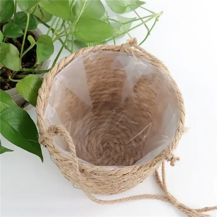 Jardinière suspendue en macramé, panier de rangement pour plantes, corde de Jute tissée, support de Pot de fleur d'intérieur et d'extérieur, cintres pour plantes, décoration de maison