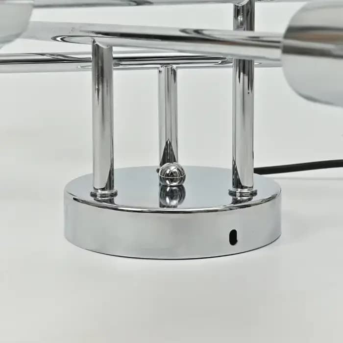 Plafonnier LED Semi Encastré au Design Moderne, Luminaire Décoratif de Plafond, en Cuivre Chromé, Idéal pour une Chambre à Coucher, un Salon ou une Cuisine, 6 Pièces