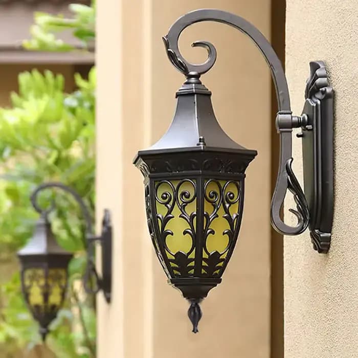 Balcon, couloir extérieur, mur, jardin de style européen, villa, cour, applique d'entrée extérieure, applique murale LED