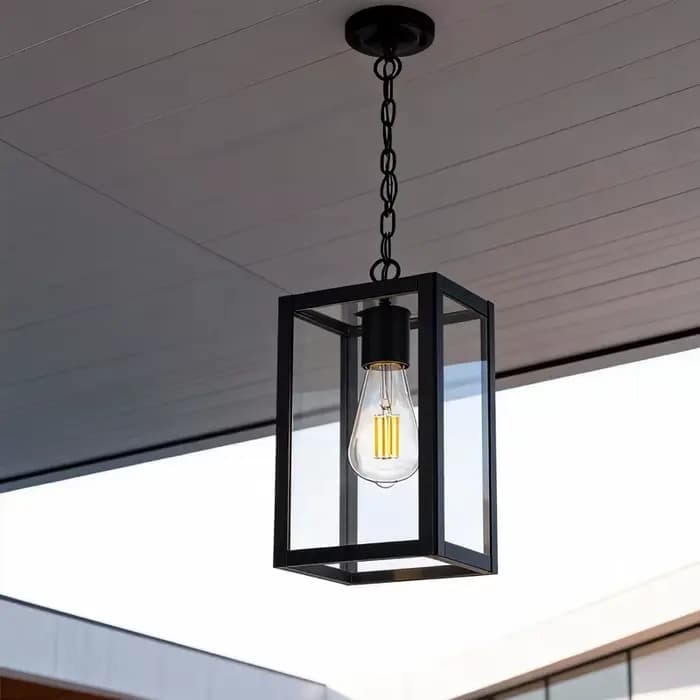 Lampes suspendues imperméables extérieures simples modernes pour cour pavillon couloir couloir maison éclairage éclairage de jardin