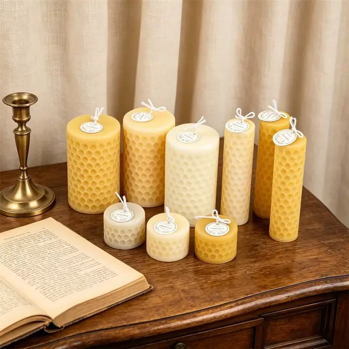 Moule en silicone en forme de cylindre alvéolé pour bougies DIY, moule à pilier en forme de ruche pour bougies d'aromathérapie, moule en plâtre pour décoration intérieure et cadeaux faits main