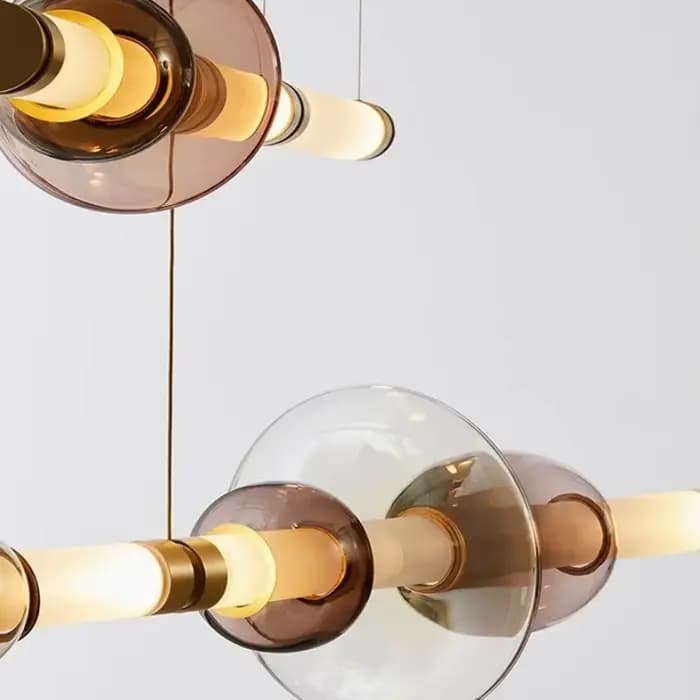 Canada Designer Pendentif Lumière Bande De Vitrail Plafond Décor Lampes Bar Restaurant Salon Cuisine Intérieur LED Lustre
