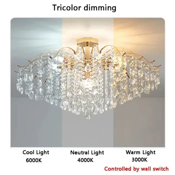 Lustre de plafond moderne de luxe à LED pour salon, luminaire en cristal, articles de décoration intérieure, lampe, luminaires suspendus pour cuisine