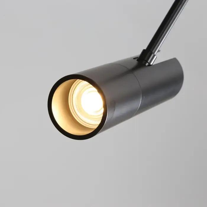 Suspension Concis Nordique Moderne, Lustre Noir pour Chambre à Coucher, Lecture de oral et, Bar, Décor de Café, Lampe de Face, Angle Réglable