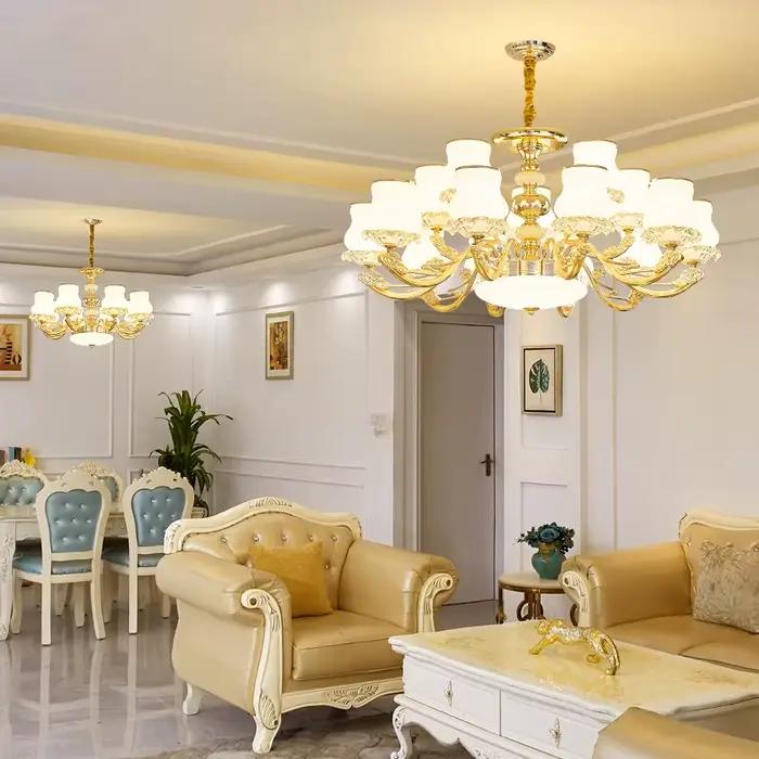 Lustre moderne pour salon, lampes de hall européennes, luminaires de salle à manger et chambre à coucher, éclairage d'ambiance de luxe