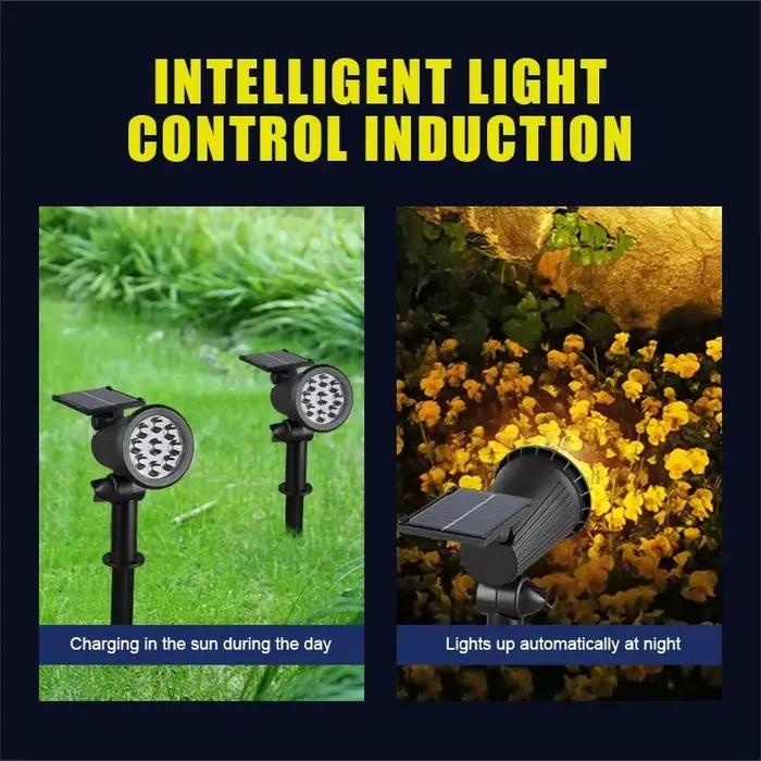 Projecteur solaire réglable pour jardin, lampe de paysage étanche IP65, décor de nuit de villa, lumière extérieure, 9 LED, 62 lumières
