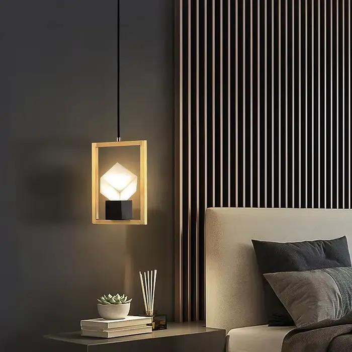 Plafonnier LED suspendu composé de plusieurs styles, design moderne, éclairage d'intérieur, luminaire décoratif de plafond, idéal pour une chambre à coucher ou une table de chevet