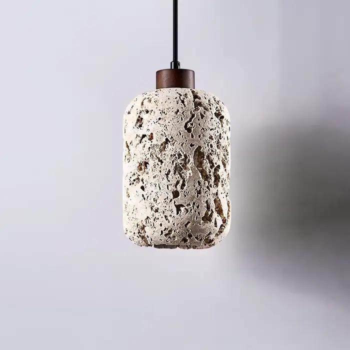 Applique murale moderne en travertin, luminaires suspendus en pierre naturelle, appliques murales LED de chevet, éclairage décoratif intérieur pour chambre et salon E27