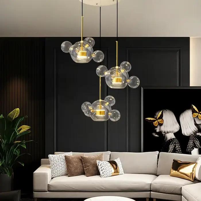 Artpad nordique moderne lustre éclairage verre bulle salle à manger LED lustre salon lampes suspendues pour cuisine