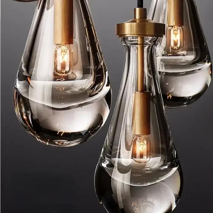 Lustre suspendu moderne en verre 2026, lampe de luxe en laiton pour cuisine, salle à manger, salon, chambre, bar, décoration intérieure