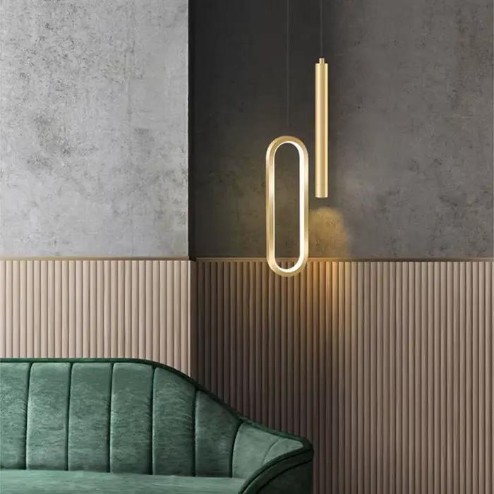 Lampe LED suspendue au design nordique moderne, éclairage d'intérieur, luminaire décoratif d'intérieur, idéal pour une maison, un chevet, un salon ou une salle à manger
