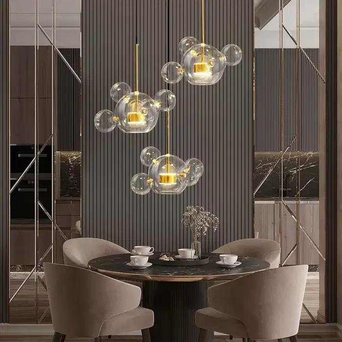 Artpad nordique moderne lustre éclairage verre bulle salle à manger LED lustre salon lampes suspendues pour cuisine