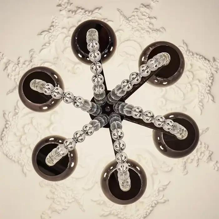 Plafonnier design rétro français en pierre de verre plaquée fer luminaire décoratif de plafond pour salon chambre principale et autres espaces de vie occasions spéciales