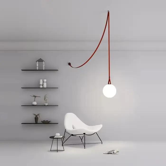 Lustre créatif italien moderne 2025 nouveau Design lustre boule de verre magique salon hôtel modèle chambre escalier éclairage