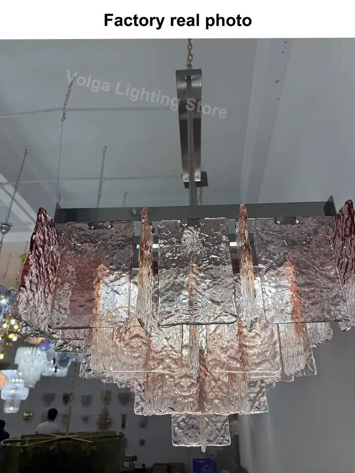 Lustre en verre au design élégant et créatif pour salon, éclairage dimmable, lampes suspendues de luxe pour salle à manger, lampes chromées