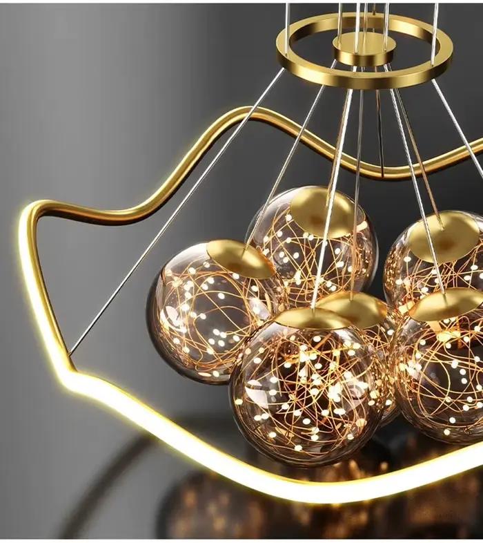 Plafonnier au design nordique créatif moderne, luminaire décoratif d'intérieur, idéal pour un salon, une chambre à coucher ou un restaurant