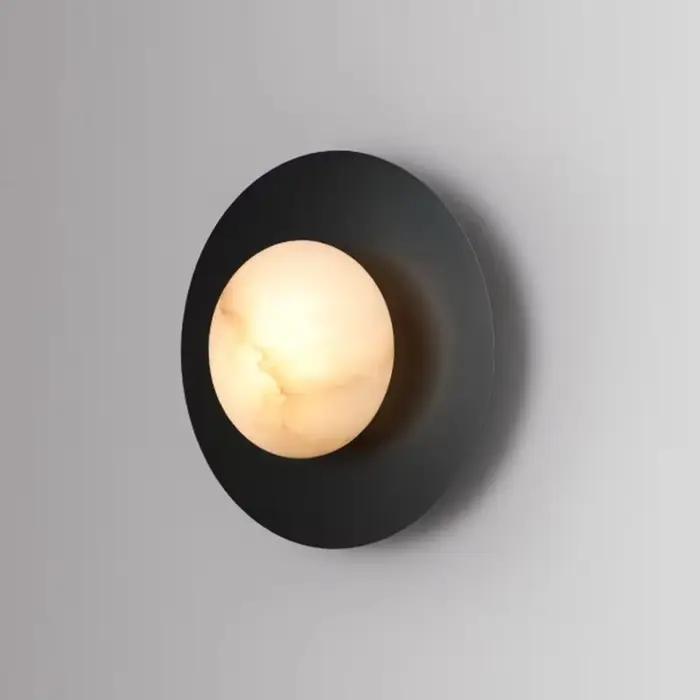 Applique Murale LED de Luxe Nordique en Albâtre et Laiton Bronze Antique, Éclairage Décoratif pour Hôtels, Villas et Chambres
