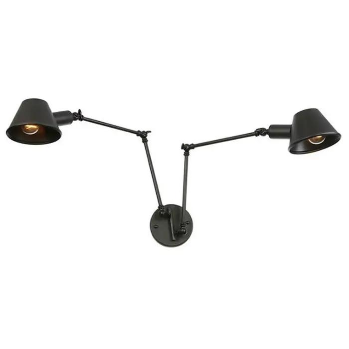 Appliques murales à double bras articulé, lampe d'intérieur originale pour chevet, applique murale moderne pour chambre à coucher, lampe de lecture, éclairage décoratif E27