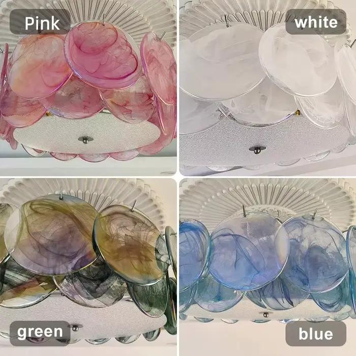 Plafonnier en verre de Murano, lustre moderne coloré pour salon, cuisine, chambre à coucher, éclairage de style français