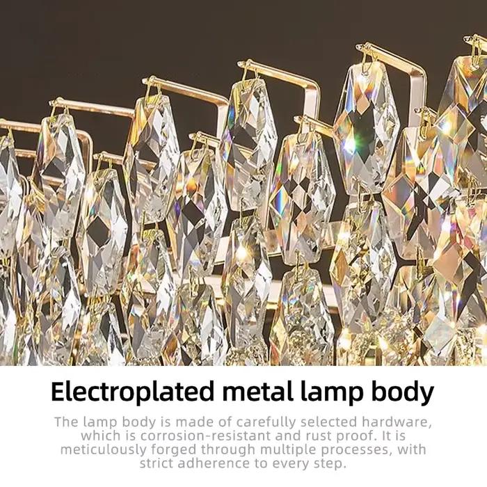 Lustre en Cristal de Luxe Modern Style Lampe Suspendue pour Salon Restaurant Eclairage Élégant Occasion Spéciale