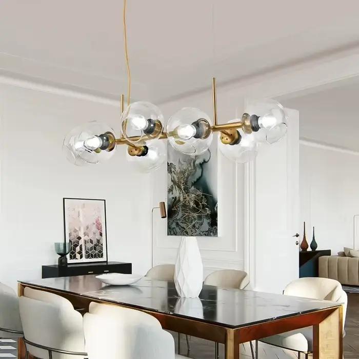 Lampe Moléculaire, Lustre Vintage, Design Bulle, Bar, Cuisine, Suspension, Salle à Manger, Intérieur, Salon, Éclairage de Style Ferme
