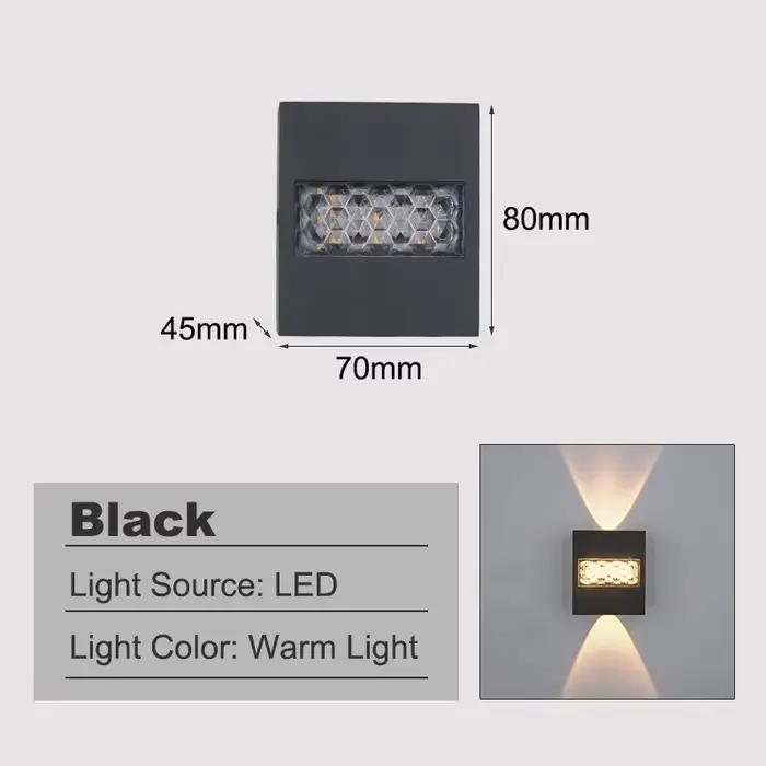 Applique murale LED extérieure étanche IP65 en aluminium, design simple, idéale pour couloir, jardin