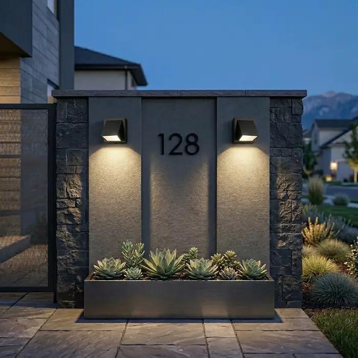 Applique murale LED extérieure étanche IP65 en plastique AC110V 220V pour balcon, jardin, porche – Luminaire décoratif pour la maison