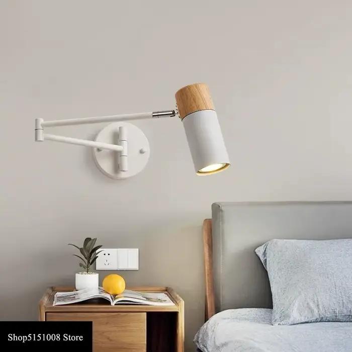 Lampe murale LED à bras oscillant moderne, pour Restaurant, chambre à coucher, bras oscillant rétractable, applique murale pliante, lampes de lecture pour les yeux, luminaires d'intérieur