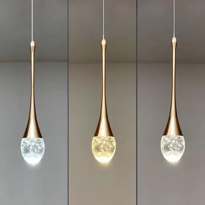 Lustre en cristal de luxe pour villa, escalier, salon, lampe suspendue, chambre à coucher, chevet, lumière LED, hall d'hôtel, luminaires suspendus en cristal