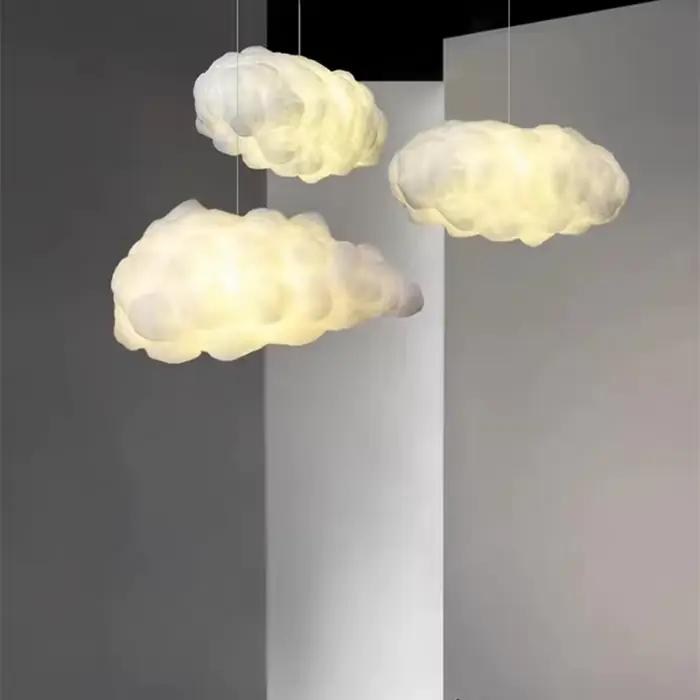 Plafonnier LED blanc au design nordique créatif, luminaire décoratif d'intérieur, idéal pour une chambre à coucher, un café, un restaurant ou une chambre d'enfant