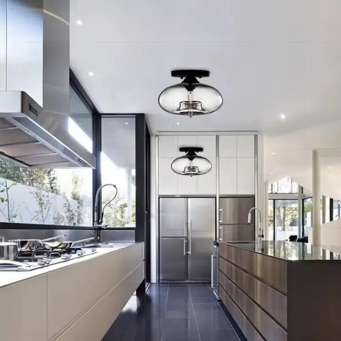 Plafonnier d'entrée moderne et Simple, rétro, créatif, pour couloir, allée, vitrail, balcon