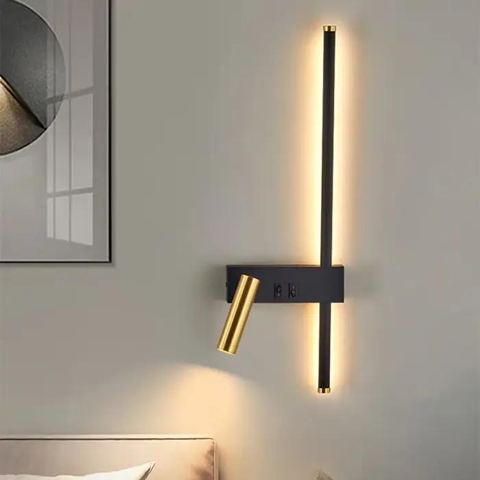 Applique murale LED moderne réglable pour chambre à coucher, chevet, salon, canapé, lampe murale de fond, luminaire décoratif pour la maison