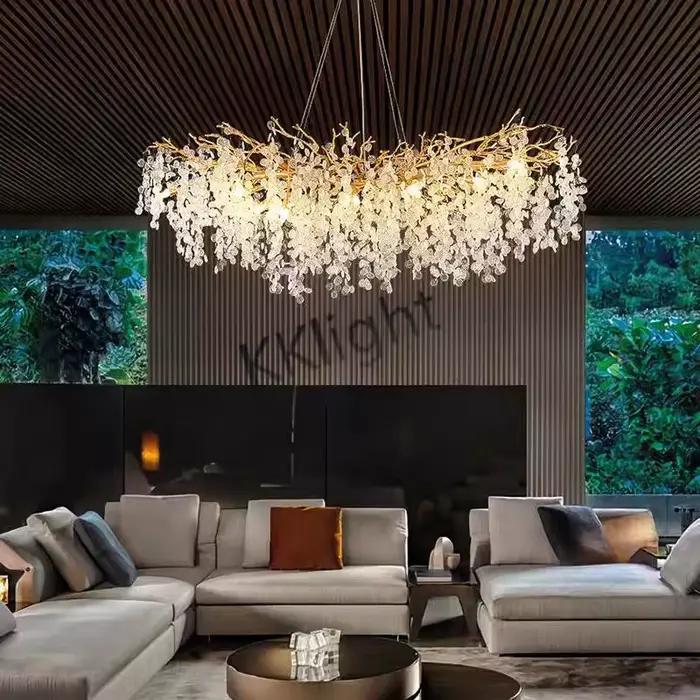 Lustre en cristal de luxe pour salon et salle à manger, décoration artistique pour la maison, lustres d'intérieur modernes, luminaire Ludéviation, 2025