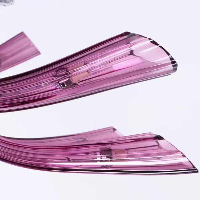 Lustre Améthyste Romantique Français, Décoration de Luxe Moderne pour Salon, Salon de Beauté, Hall d'Hôtel, Couloir, Lampe Suspendue