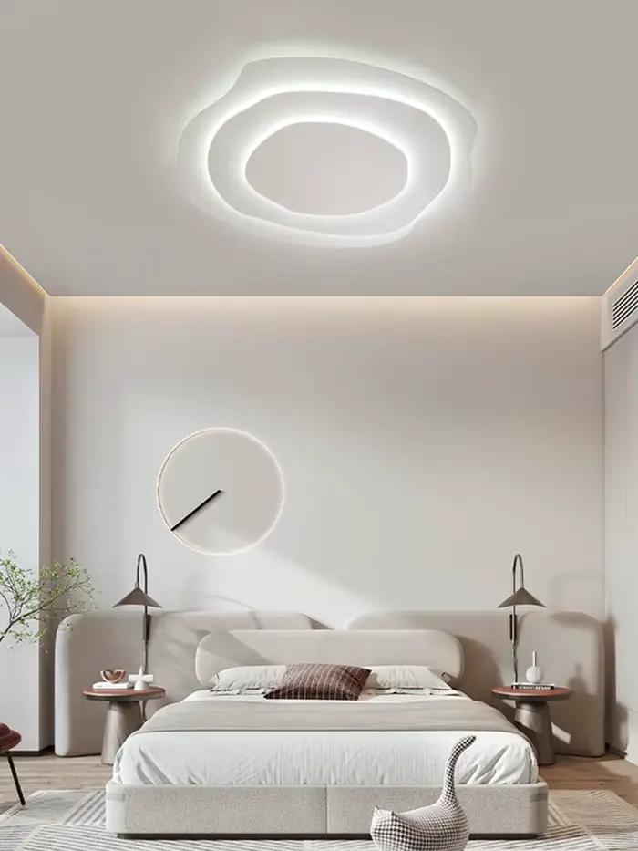 Plafonniers Led modernes pour salon chambre bureau blanc géométrique ondulations de l'eau plafonniers décor à la maison luminaires d'intérieur