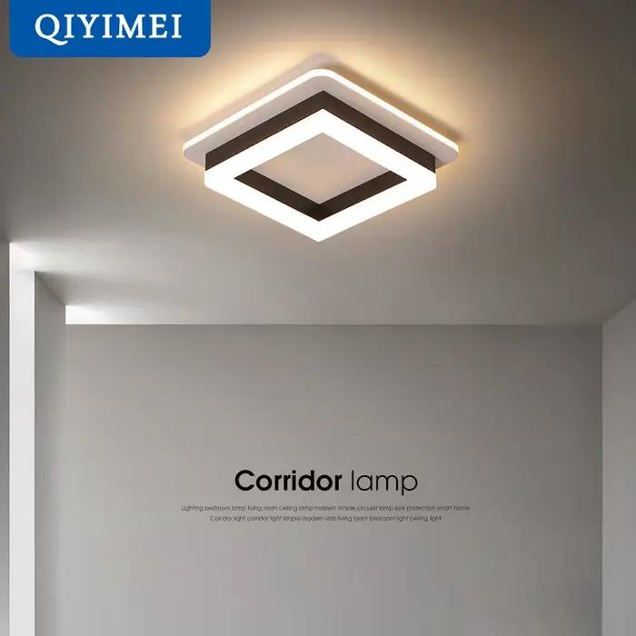 Lustre LED moderne éclairage intérieur pour couloir couloir monté en Surface acrylique plafonnier lampe à intensité variable Lustres maison déco
