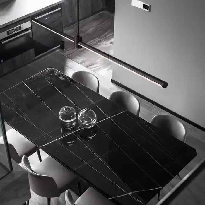 Lampe LED suspendue au Tube unique au design linéaire moderne, luminaire décoratif d'intérieur, idéal pour un bureau, une salle à manger, une chambre à coucher ou un hôtel