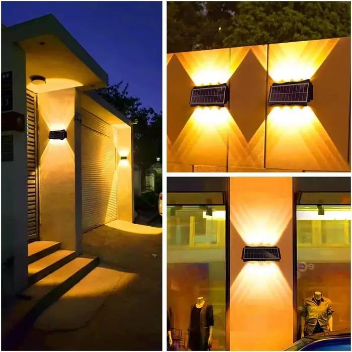 Applique Murale Solaire à LED, Imperméable, Haut et Bas, Éclairage Extérieur, délégations, Cour, Jardin, Décoration