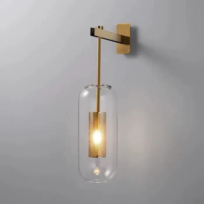 Applique murale moderne luminaire verre chevet hôtel salle de bain fond lampe couloir Luminaire décoration de la maison éclairage or