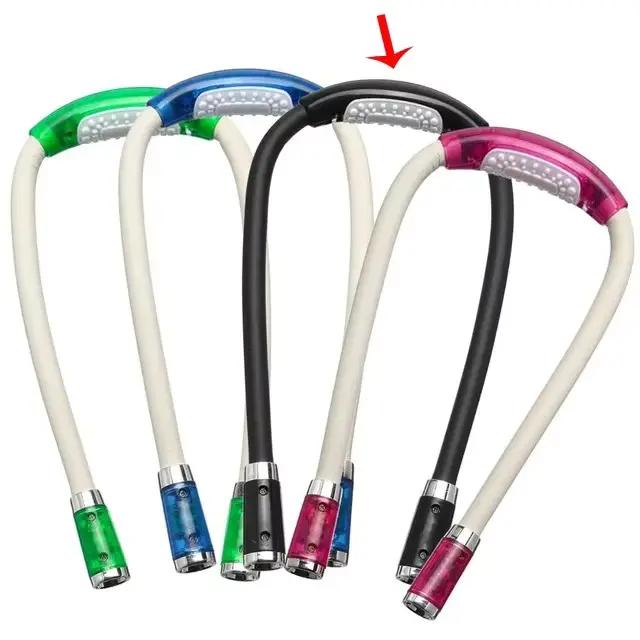 Lampe de lecture au crochet réglable, angle de 360 °, flexible, mains libres, LED, cou, nuit, HDPRea
