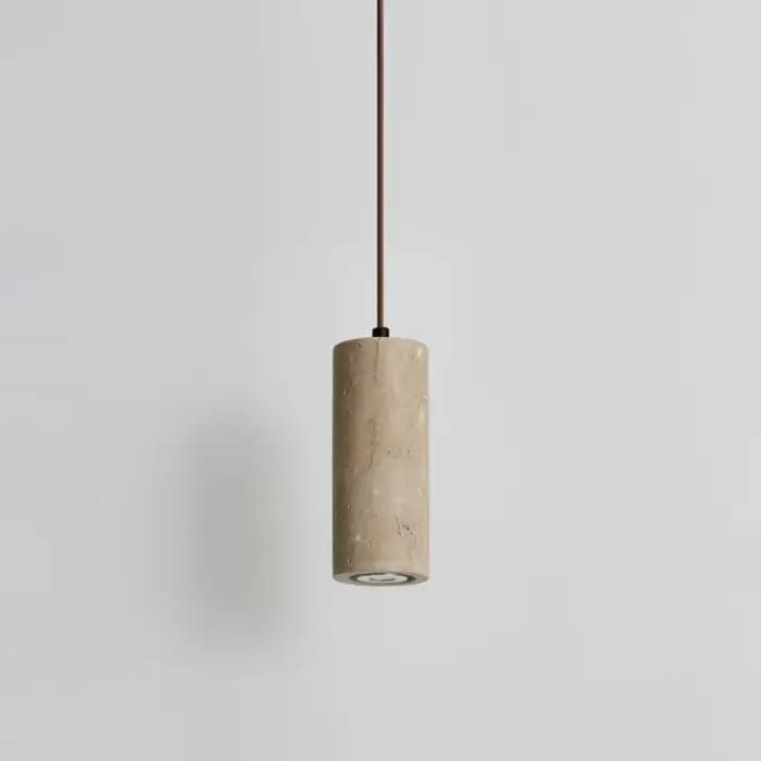 Lampe en travertin jaune suspendue design rétro luminaire décoratif pour salon chambre à coucher comptoir de bar occasions spéciales
