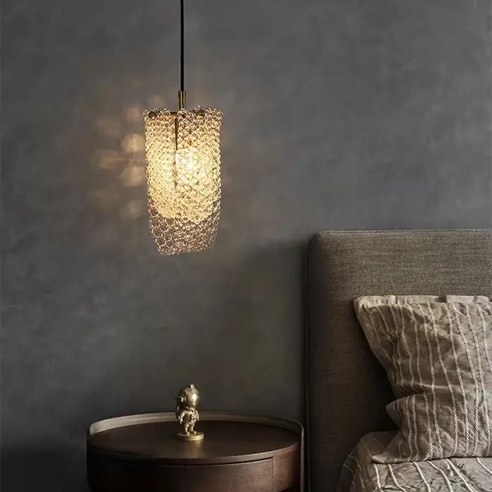 Plafonnier LED suspendu composé de plusieurs styles, design moderne, éclairage d'intérieur, luminaire décoratif de plafond, idéal pour une chambre à coucher ou une table de chevet