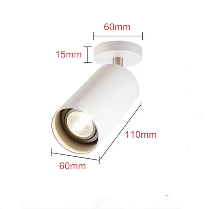 Spot lumineux LED GU10 pour le plafond, éclairage d'intérieur, résistant à 360 °, surface rotative, luminaire décoratif, idéal pour un foyer ou une chambre à coucher, AC 110/220V